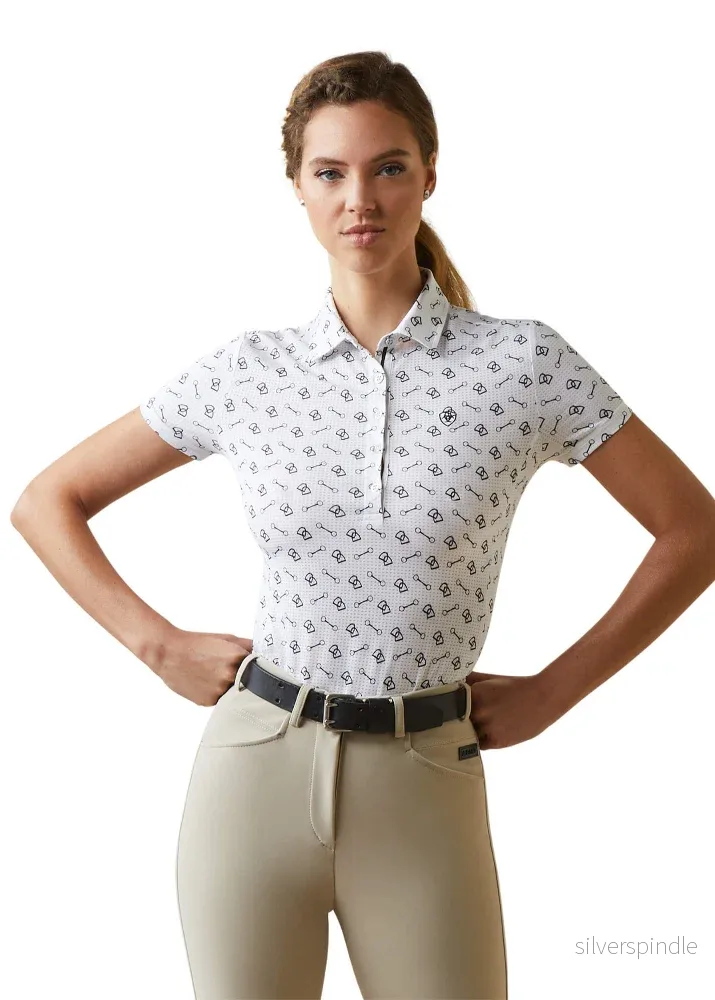 Ariat Motif Polo White Tack Ditsy - Bild 2
