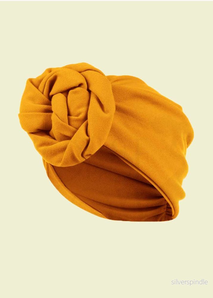 Turban – senapsgul i 1940-talsstil Turban – senapsgul i 1940-talsstil