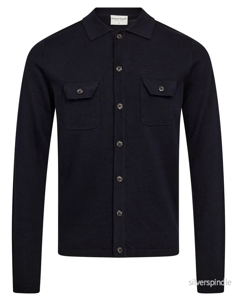 BS Zaouma Regular Fit Stickat - Navy