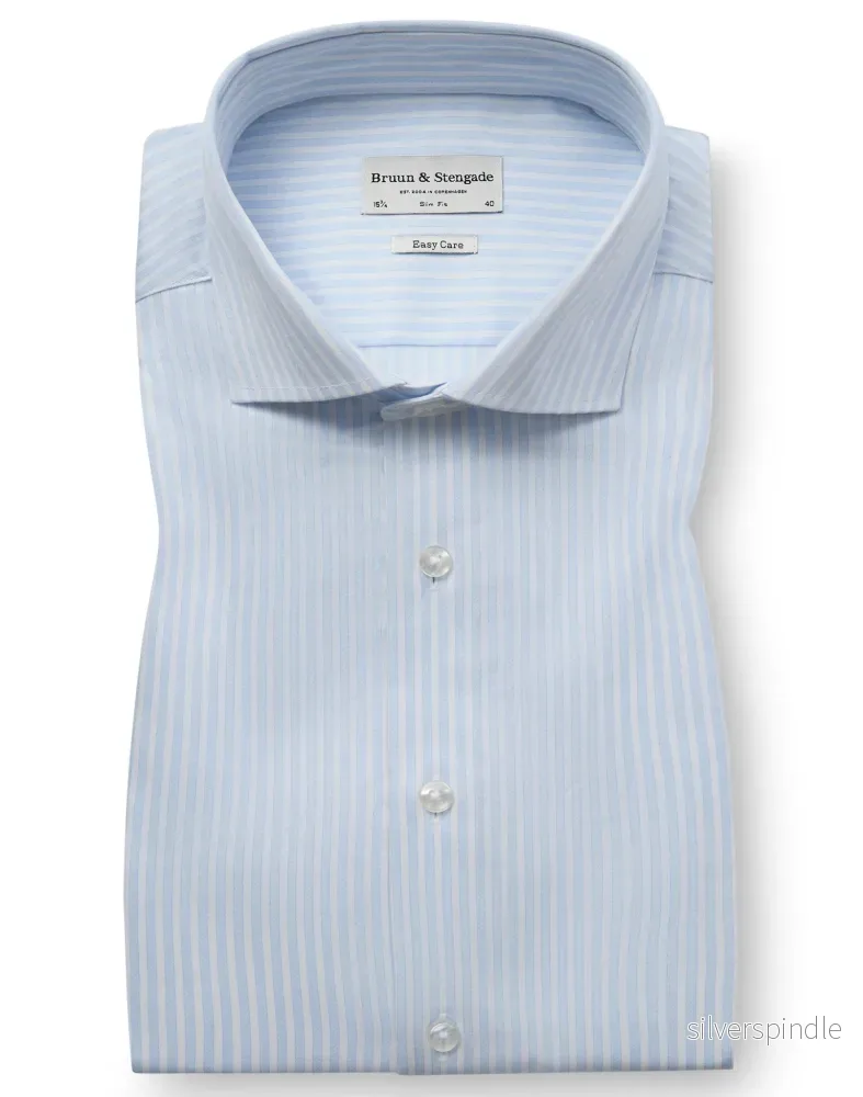 BS Borko Slim Fit Skjorta – Light Blue/White BS Borko Slim Fit Skjorta – Light Blue/White