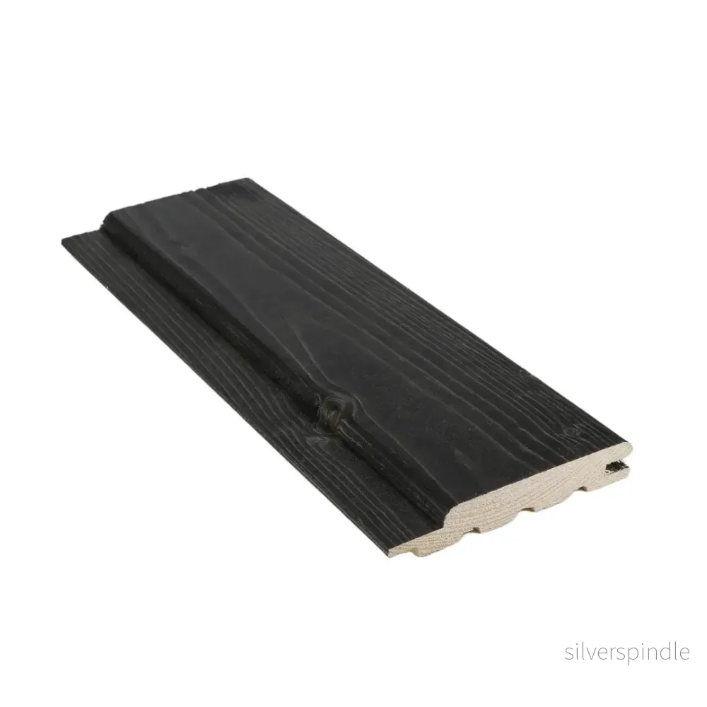 Bastupanel STP 15x95x2400, Gran, Bastuskyddad Svart