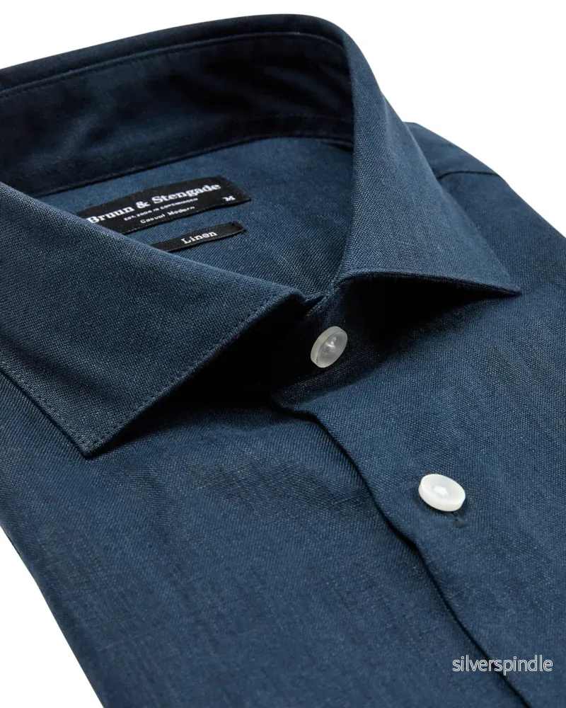 BS Bilbao Casual Modern Fit Skjorta - Navy - Bild 2