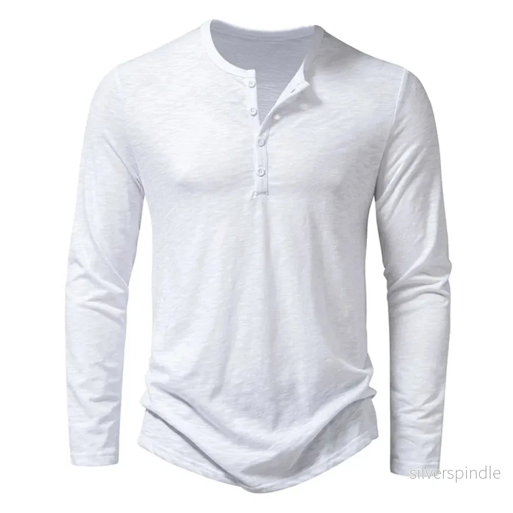 Oliver | Modern Slim Fit Långärmad Henley Tröja - Bild 3
