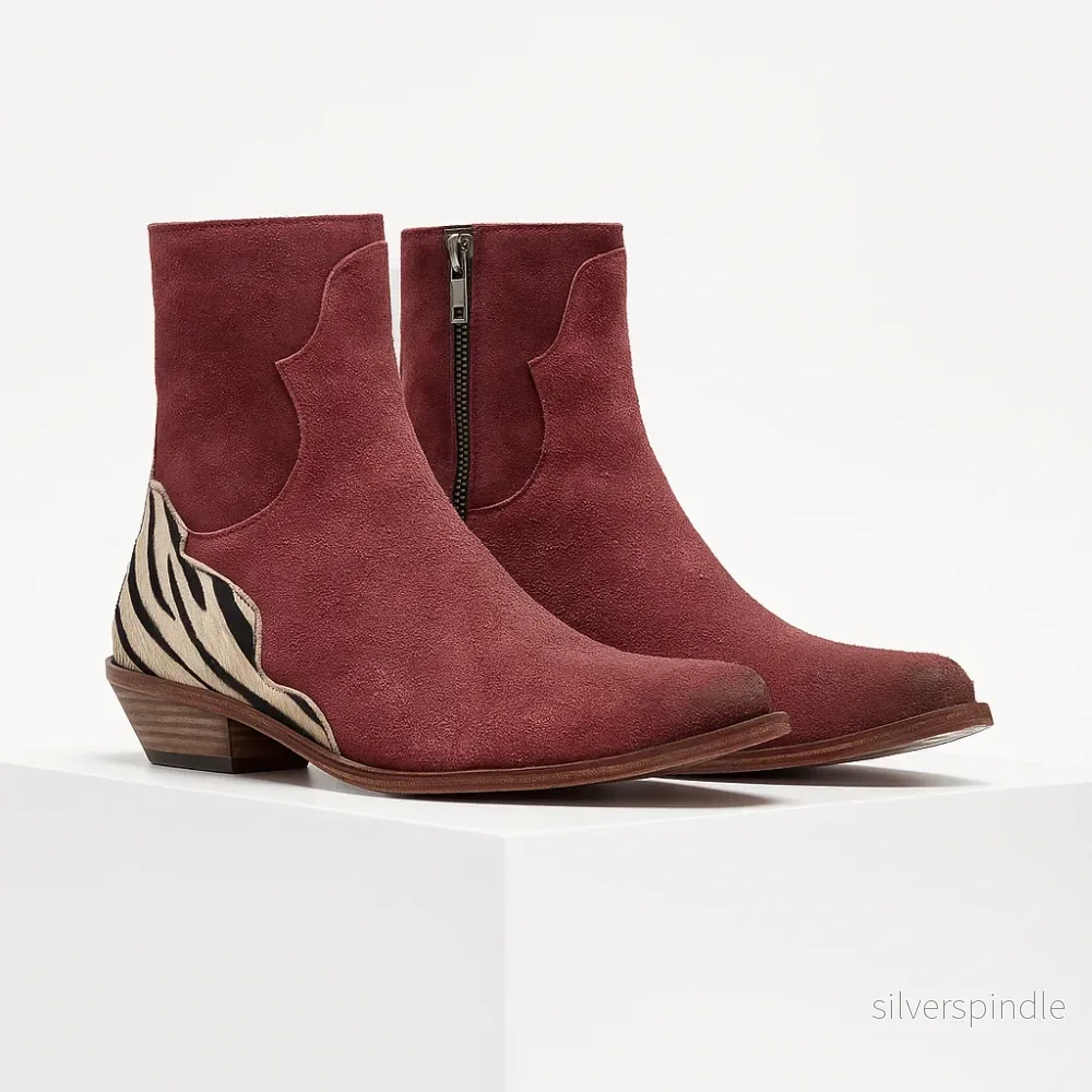Sofia | Vadderade Ankelboots i Mocka med Låg Klack - Bild 2