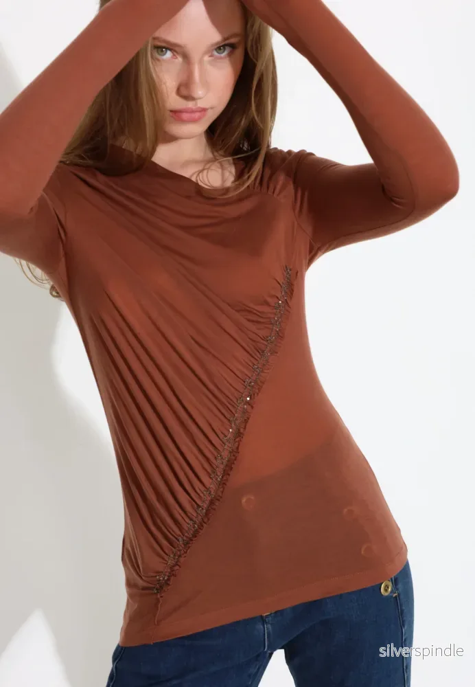 JERSEY TENCEL T-SHIRT 03753 – Brun JERSEY TENCEL T-SHIRT 03753 – Brun