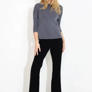MAXI RIBBED SWEATER – silver MAXI RIBBED SWEATER – silver