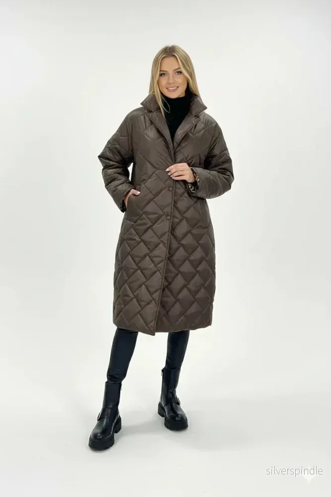 Ella | Vändbar Vadderad Vinterjacka Dam Med Stil - Bild 2
