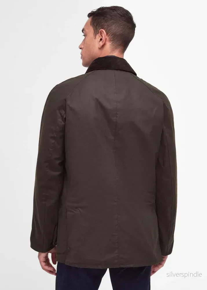 Barbour Ashby Wax Jacket Olive - Bild 3