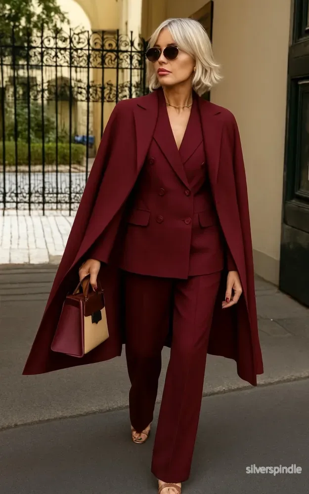 Sophia | Elegant Tredelars Set med Kavaj och Byxor - Bild 2