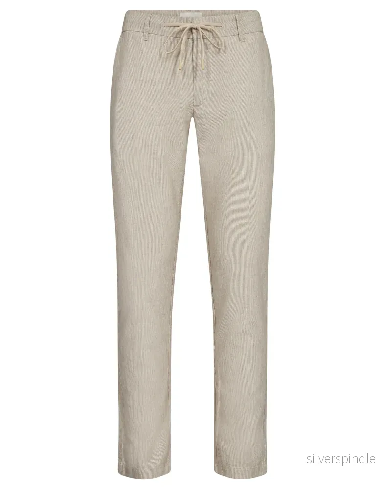 BS Vincente Regular Fit Chinos - Beige/Vit