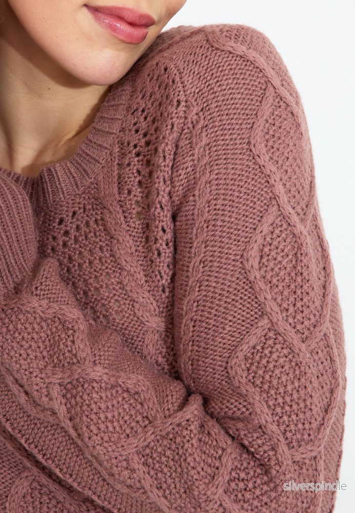 ROUND NECK SWEATER 09567 - Röd - Bild 2