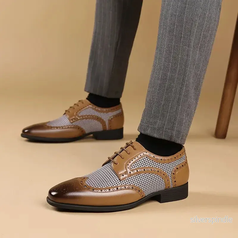 Oxford Skor för Män med Brogue Design och Vadderad Innersula | Tidlös Elegans för Affär och Fritid - Bild 2