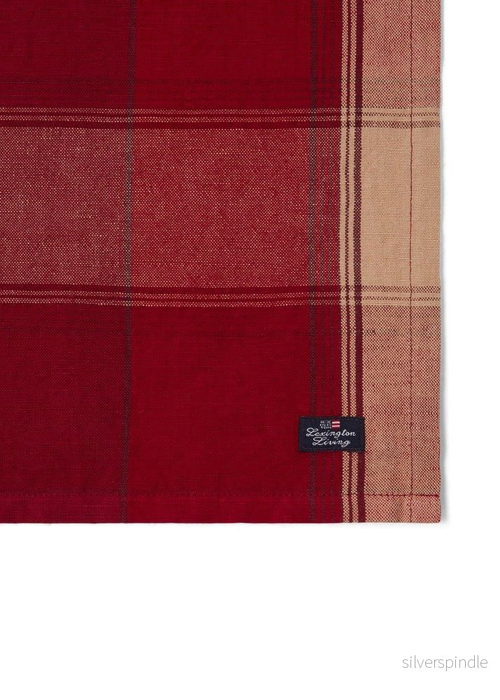 Lexington Check Lin/Cotton Napkin Red/Beige 50x50 - Bild 3