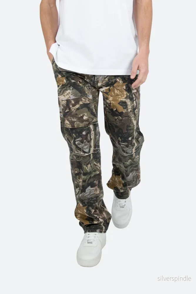 Ethan | Avslappnad Baggy Hunter Camo Jeans med Vintagetvätt