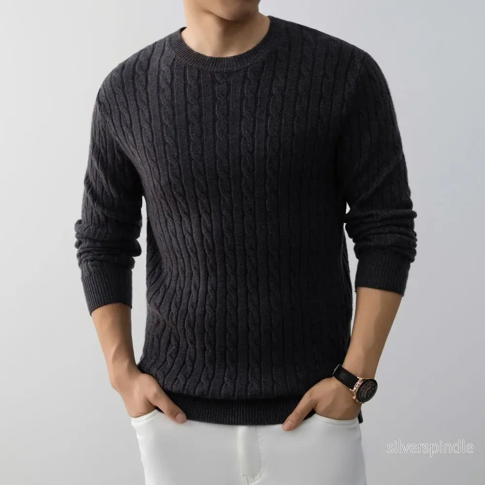 Ethan | Långärmad Jacquard Pullover med Lös Passform - Bild 3