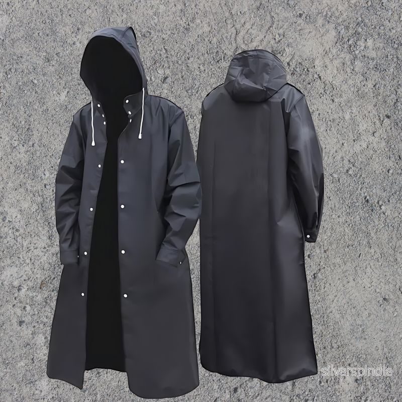 Vattentät Herrjacka med Huva | Minimalistisk Design för Skydd mot Regn - Bild 3