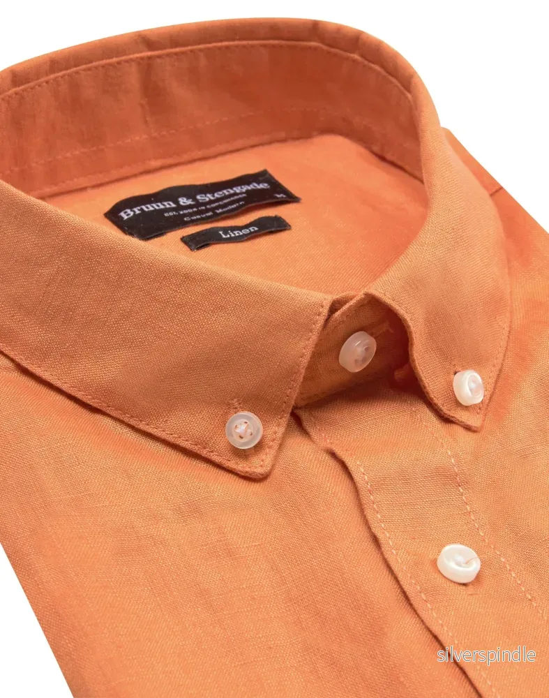 BS Carlos Casual Modern Fit Skjorta - Orange - Bild 2