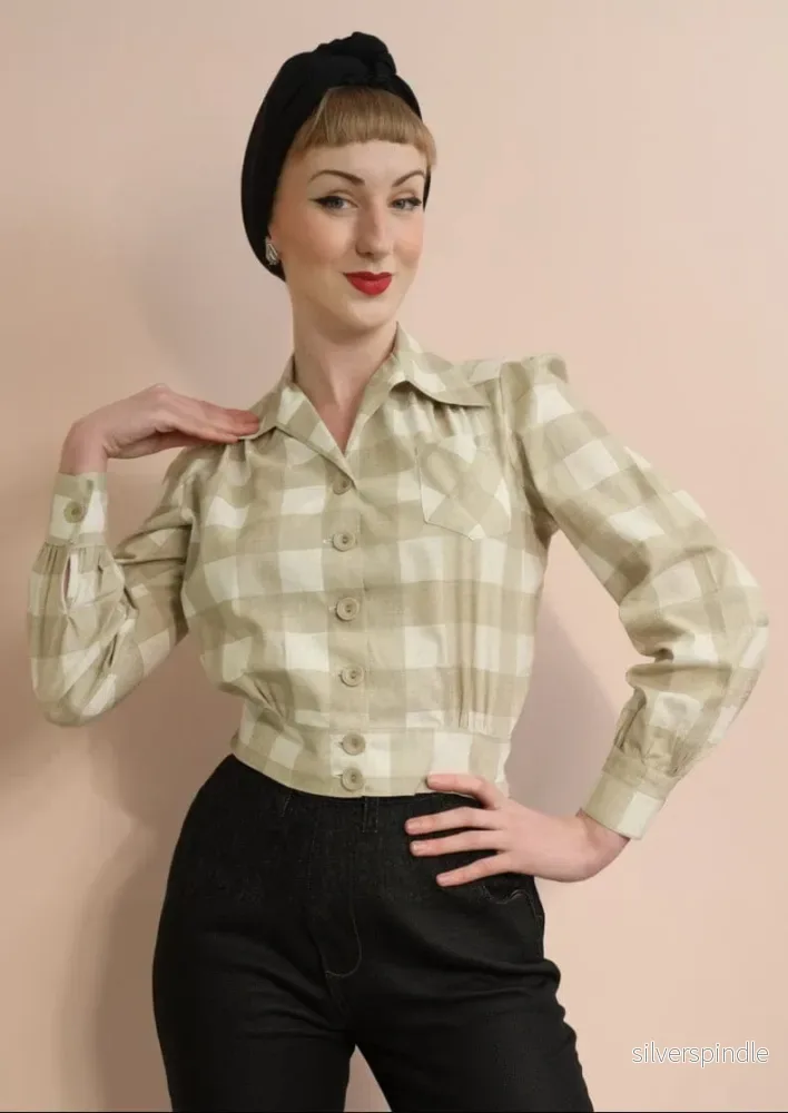 Check Work Blouse