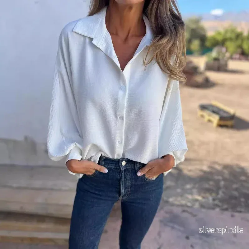 Aiden | Elegant Långärmad Vårskjorta med Lanternärmar - Bild 3