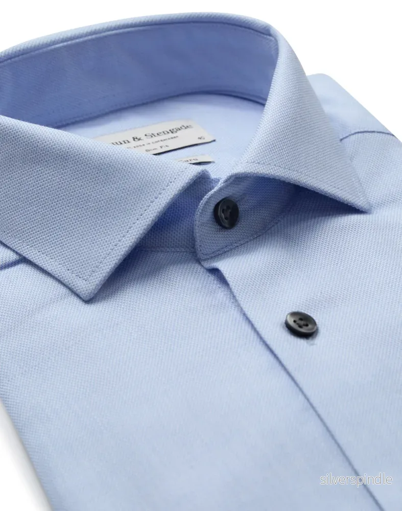 BS Fitzgerald Slim Fit Skjorta - Light Blue - Bild 2