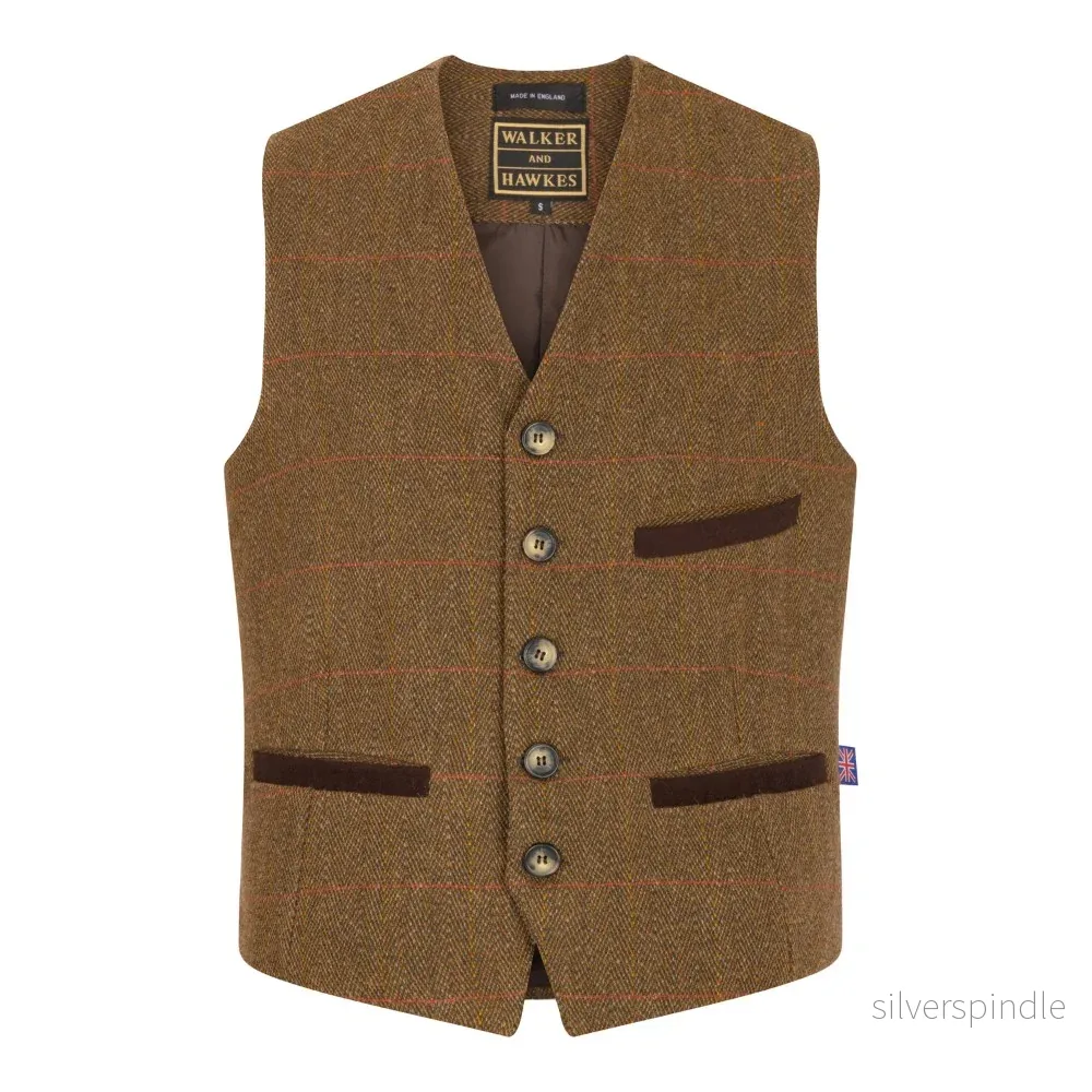 Walker & Hawkes Cambridge - tweedväst Brown Tweed - Bild 2