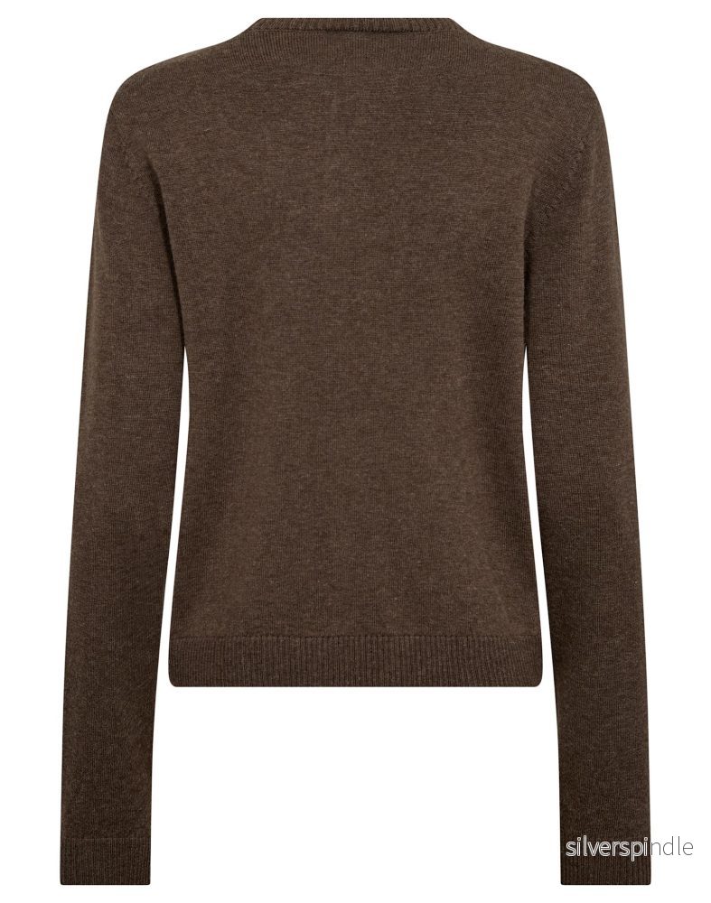 BS Kjersti Regular Fit Stickat - Dark Brown - Bild 2