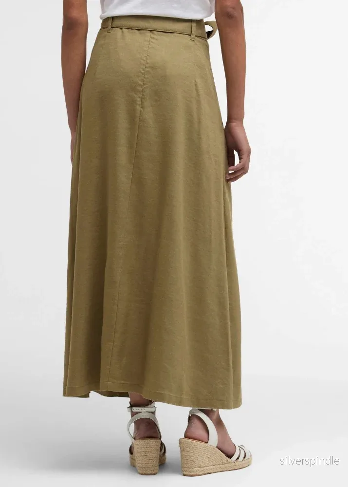 Barbour Gabby Maxi Skirt Bleached Olive - Bild 3