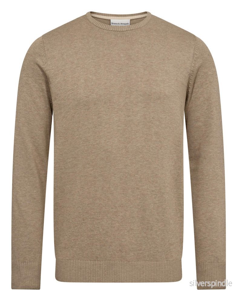 BS Jupiter Regular Fit Stickat – Light Brown BS Jupiter Regular Fit Stickat – Light Brown