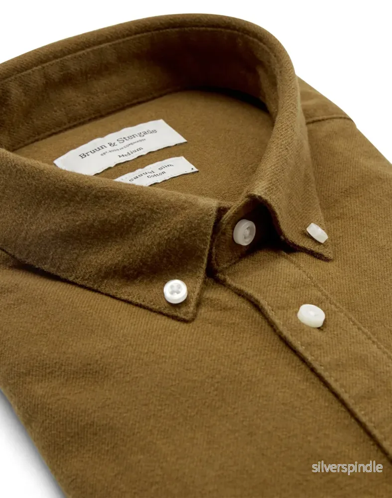 BS Jobe Casual Slim Fit Skjorta - Ockra - Bild 2