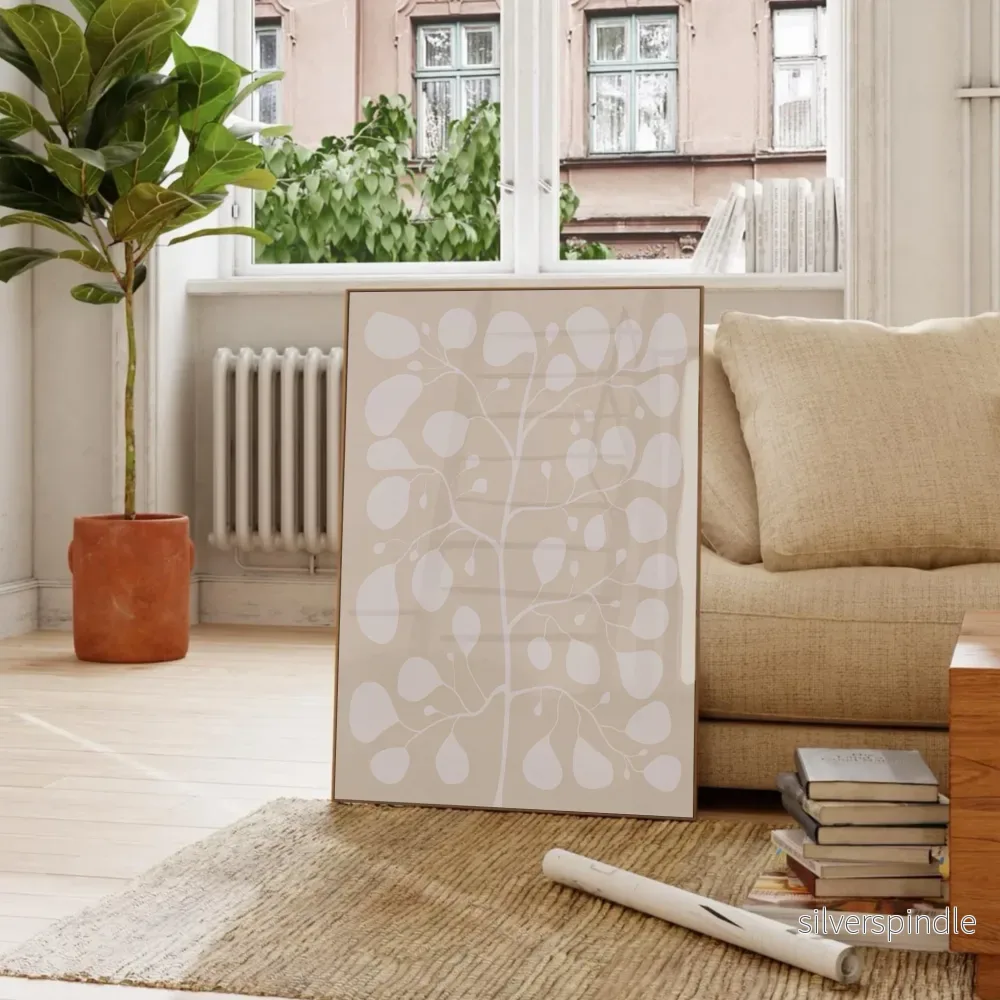 Pilea Cloud Dancer – Botanisk Japandi-poster i minimalistisk stil - Bild 3