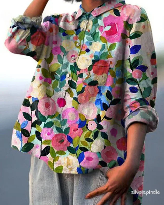 Emma | Lätt Blommig Sommarblus - Bild 2
