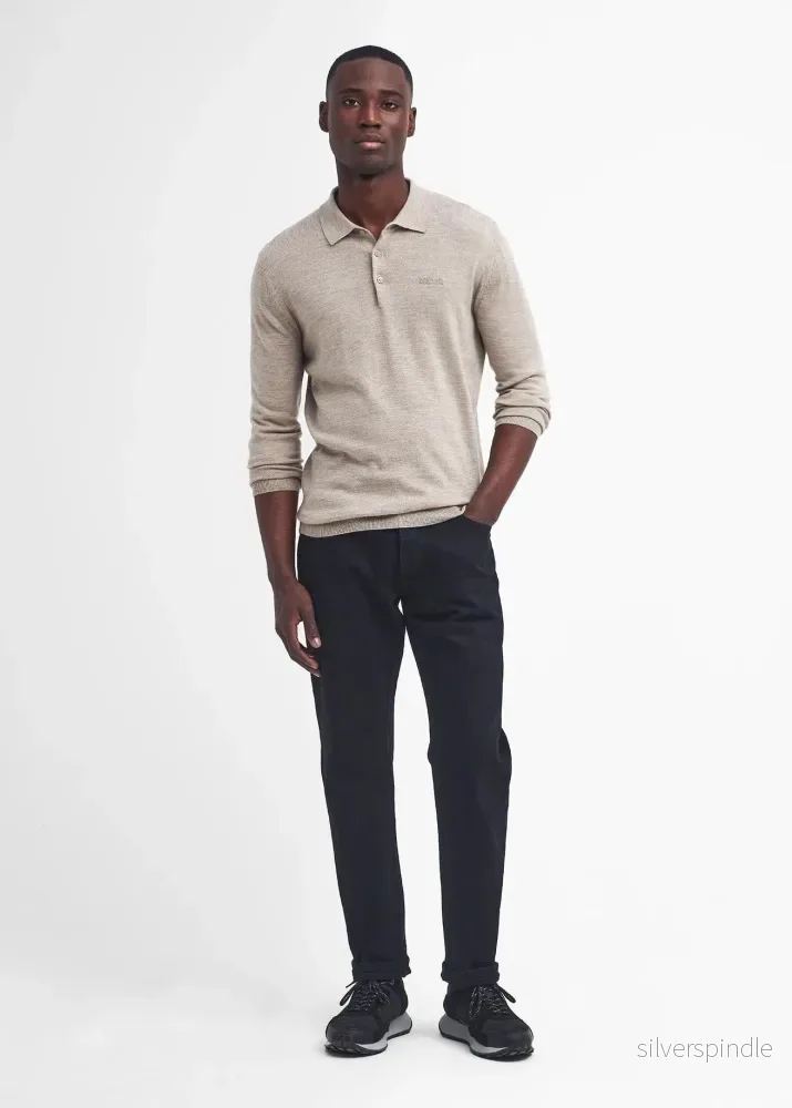 Barbour Intl Merlin Merino Polo Jumper Brindle - Bild 2