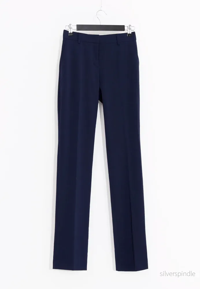 GABARDINE TROUSERS WITH POCKET – Blå GABARDINE TROUSERS WITH POCKET – Blå