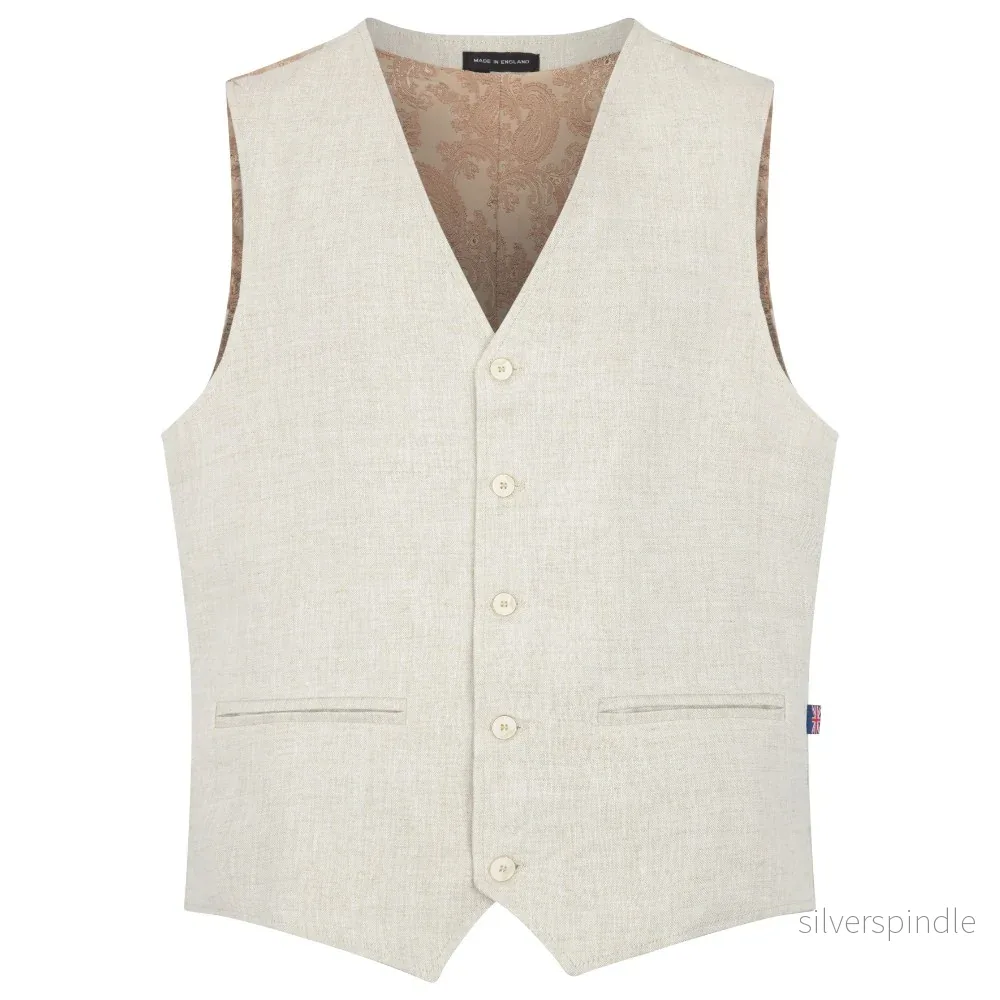 Walker & Hawkes - Corbet linneväst Off White - Bild 2