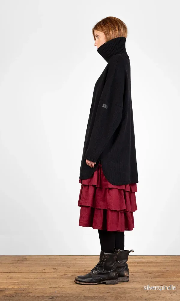 Ulltröja med polokrage, oversize - Bild 2