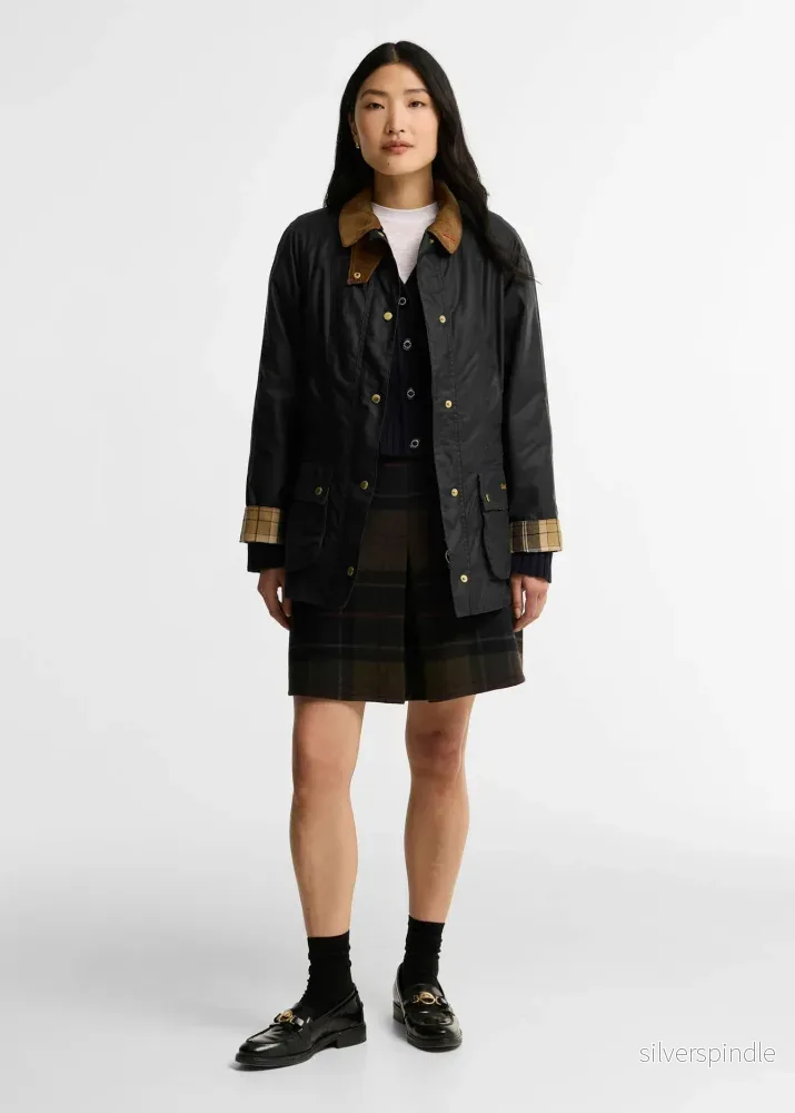 Barbour Icons Beadnell Wax Jacket Navy - Bild 2