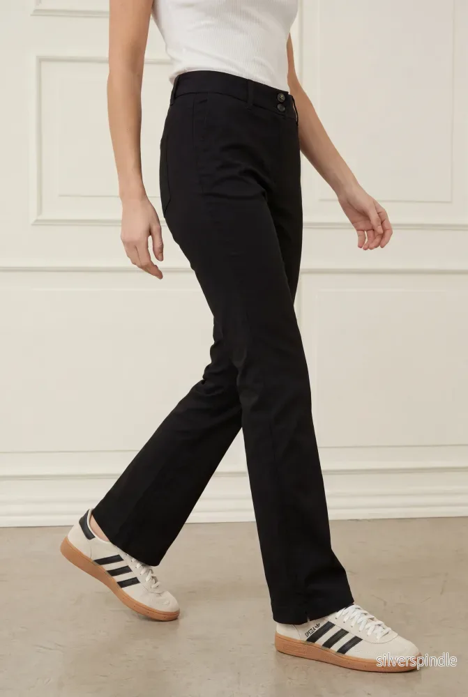 Isay Long Highwaist Chino - Black