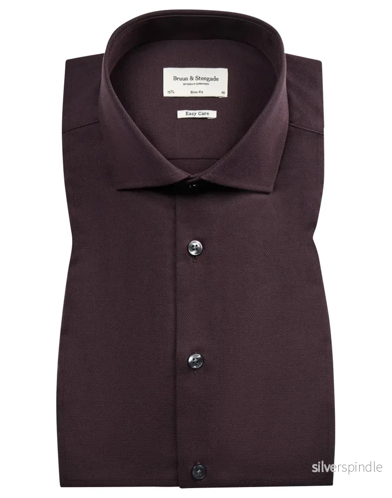 BS Denham slim fit Skjorta – Bordeaux