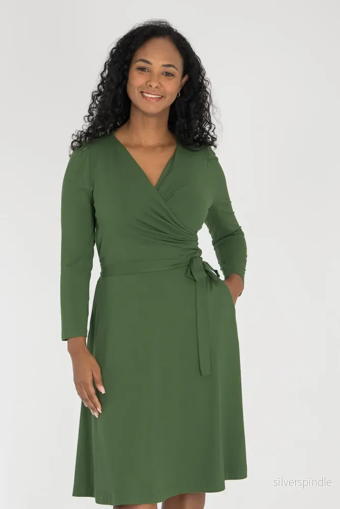 Ready to go short jersey dress – Forrest Green Ready to go short jersey dress – Forrest Green