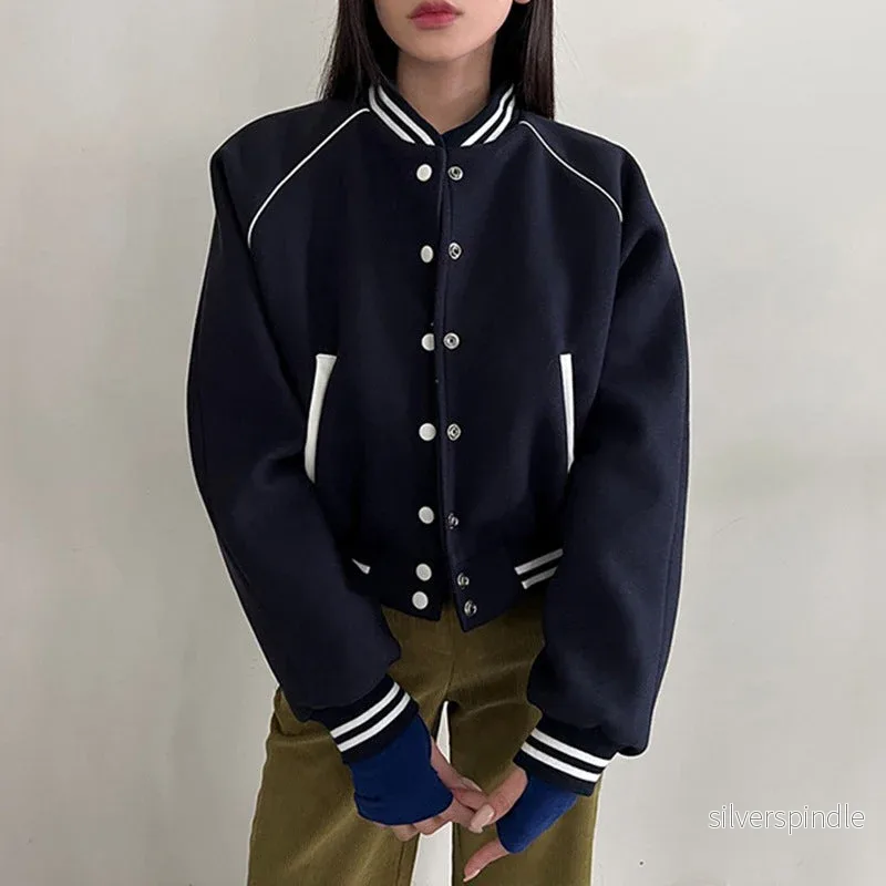 Sophie | Retro Loose Fit Baseballjacka för Hösten Sophie | Retro Loose Fit Baseballjacka för Hösten