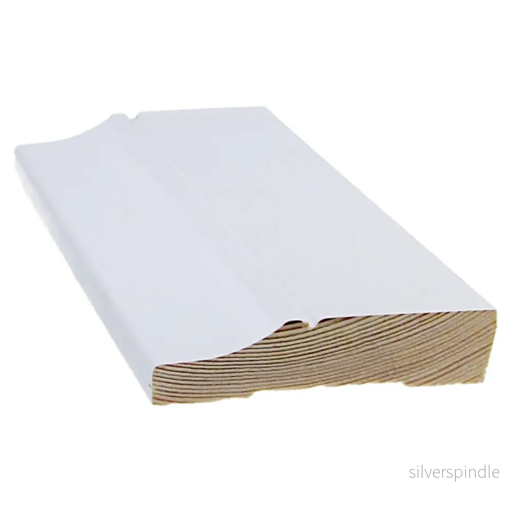 Golvlist Dekoration 15x70x3300, Furu, Vit