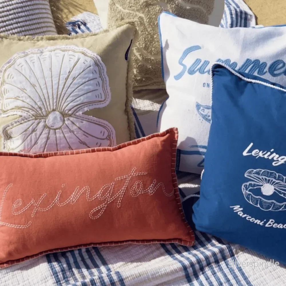 Lexington Logo Linen/Cotton Prydnadskudde - Bild 3