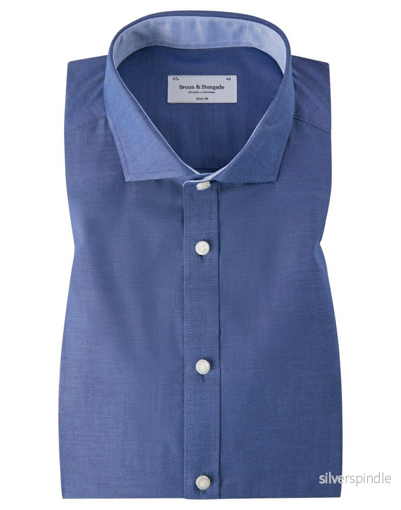 BS Beech Slim Fit Skjorta – Dark Blue