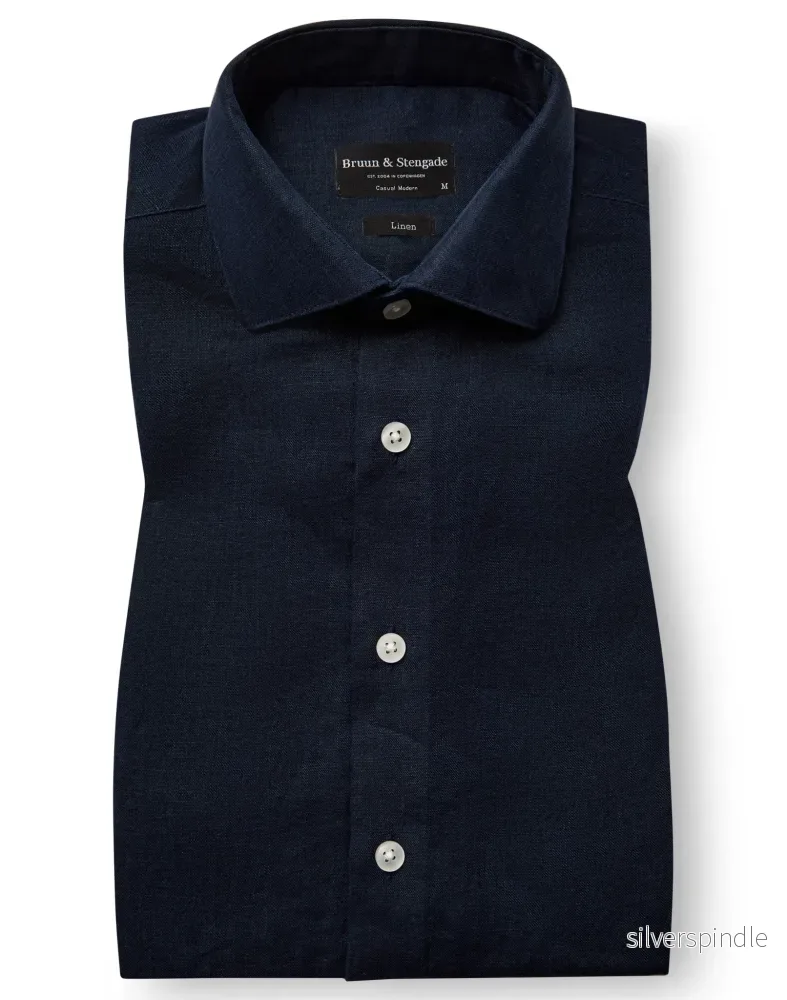 BS Brisbane Casual Modern Fit Skjorta - Navy
