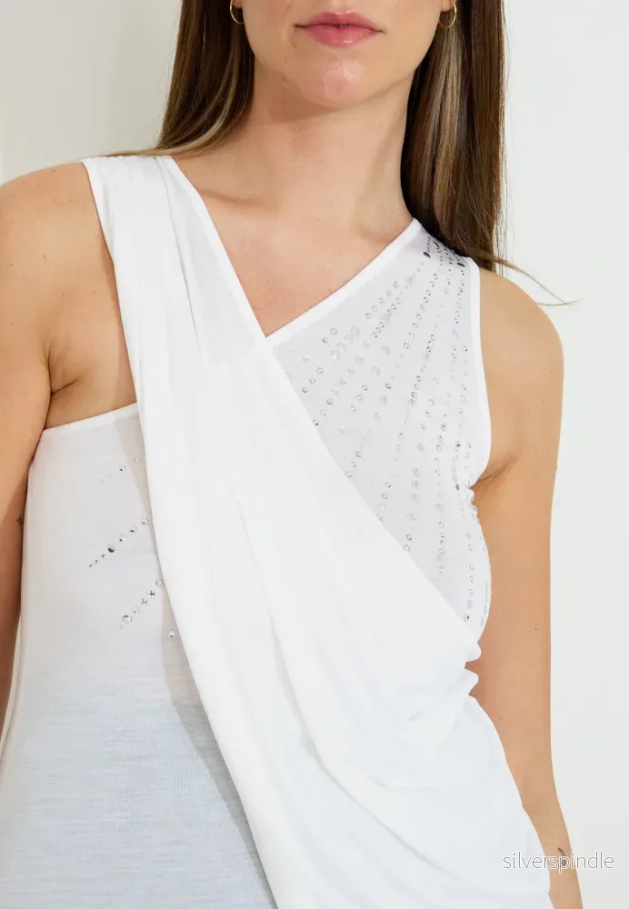JERSEY TENCEL TOP - Vit - Bild 2