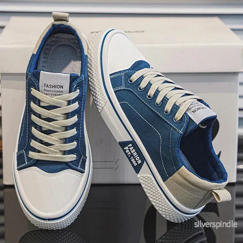 Ethan | Lätta Sportiga Sneakers med Andningsbar Canvas och Gummisula Ethan | Lätta Sportiga Sneakers med Andningsbar Canvas och Gummisula