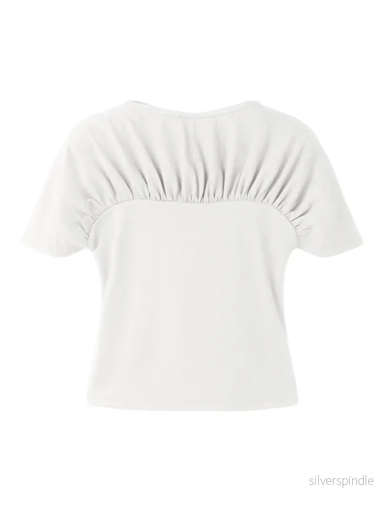 Nalia T-shirt Med Rynkdetalj Nalia T-shirt Med Rynkdetalj