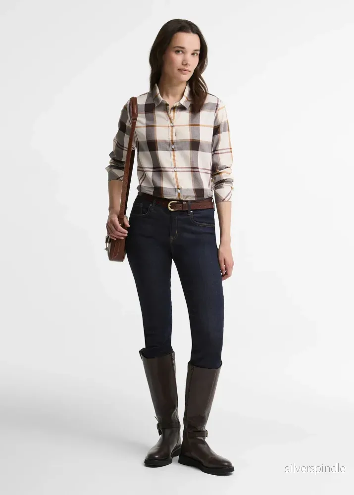 Barbour Moorland Shirt Ecru Multi Tartan - Bild 2