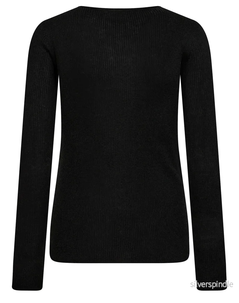 BS Asdis Regular Fit Stickat - Black - Bild 2