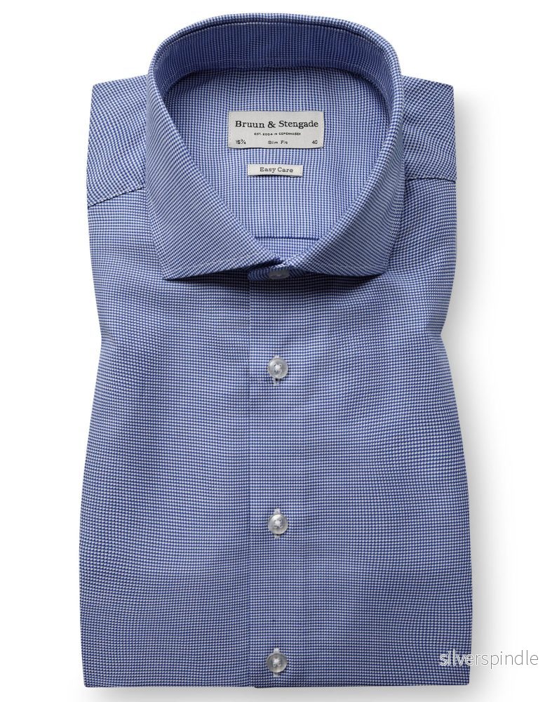 BS Musetti Slim Fit Skjorta - Dark Blue